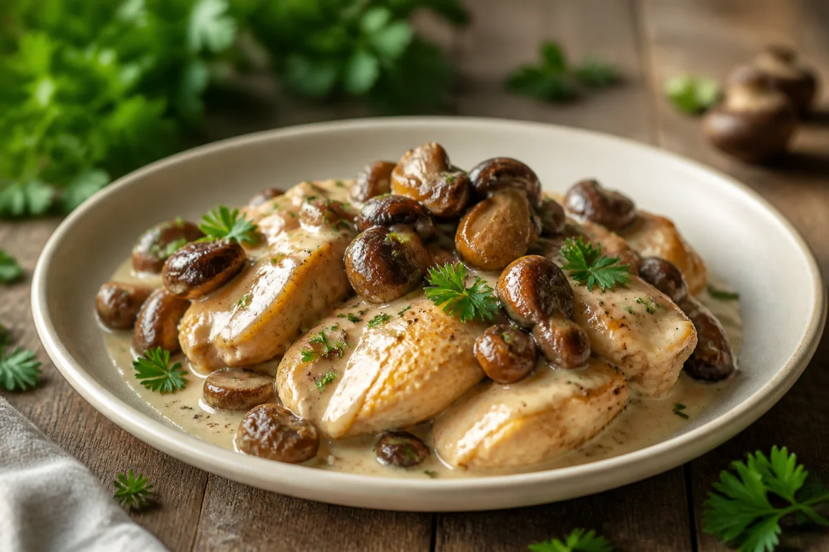 recette viande avec mousserons